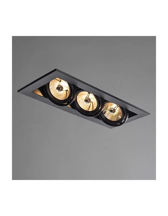 Встраиваемый светильник  Arte lamp Cardani Medio A5930PL-3BK - фото 2