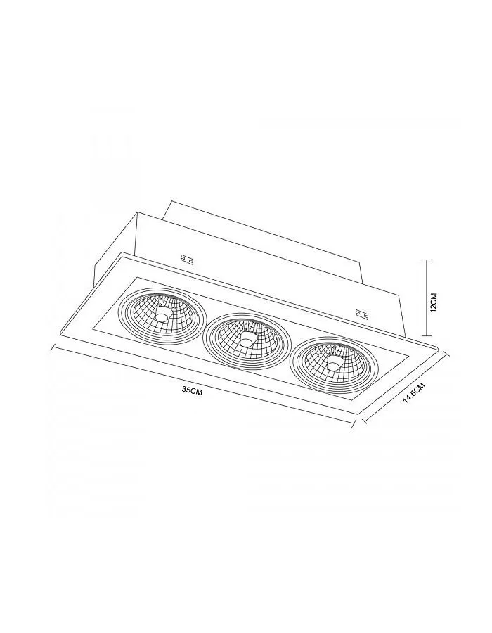 Встраиваемый светильник  Arte lamp Cardani Medio A5930PL-3BK - фото 6