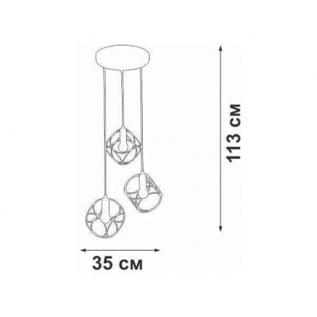 Потолочный светильник Vitaluce V4931-1/3S, 3xE14макс. 40Вт - фото 3