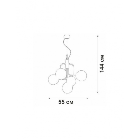 Потолочный светильник Vitaluce V3999-8/5S, 5xE14 макс. 40Вт - фото 4