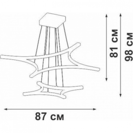 Люстра V2511DT-0/4+4S, LED 46Вт, 2700-6500К, 3460лм - фото 2