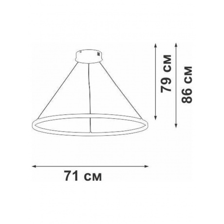 Люстра V2516-8/3S, LED 108Вт, 4000К, 9880лм - фото 2