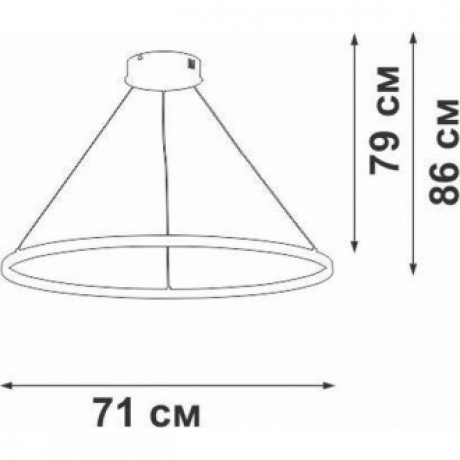 Люстра V2516DT-0/1S, LED 54Вт, 2700-6500К, 5660лм - фото 2