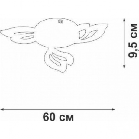 Люстра V2520-0/3PL, LED 32Вт, 3900-4200К, 3080лм - фото 2
