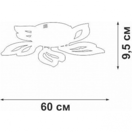 Люстра V2520-0/5PL, LED 55Вт, 3900-4200К, 5180лм - фото 2