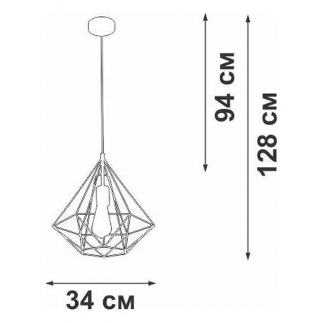 Люстра V2804-1/1S, 1xE27 макс. 40Вт - фото 4