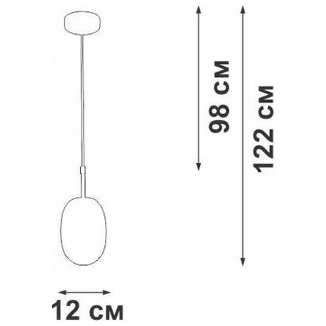 Люстра V2821-1/1S, 1xE14 макс. 40Вт - фото 3