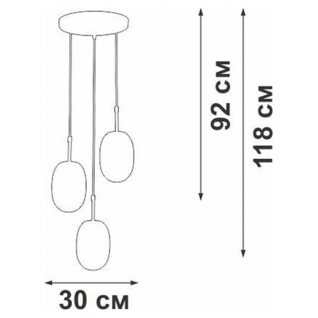 Люстра V2821-1/3S, 3xE14 макс. 40Вт - фото 3