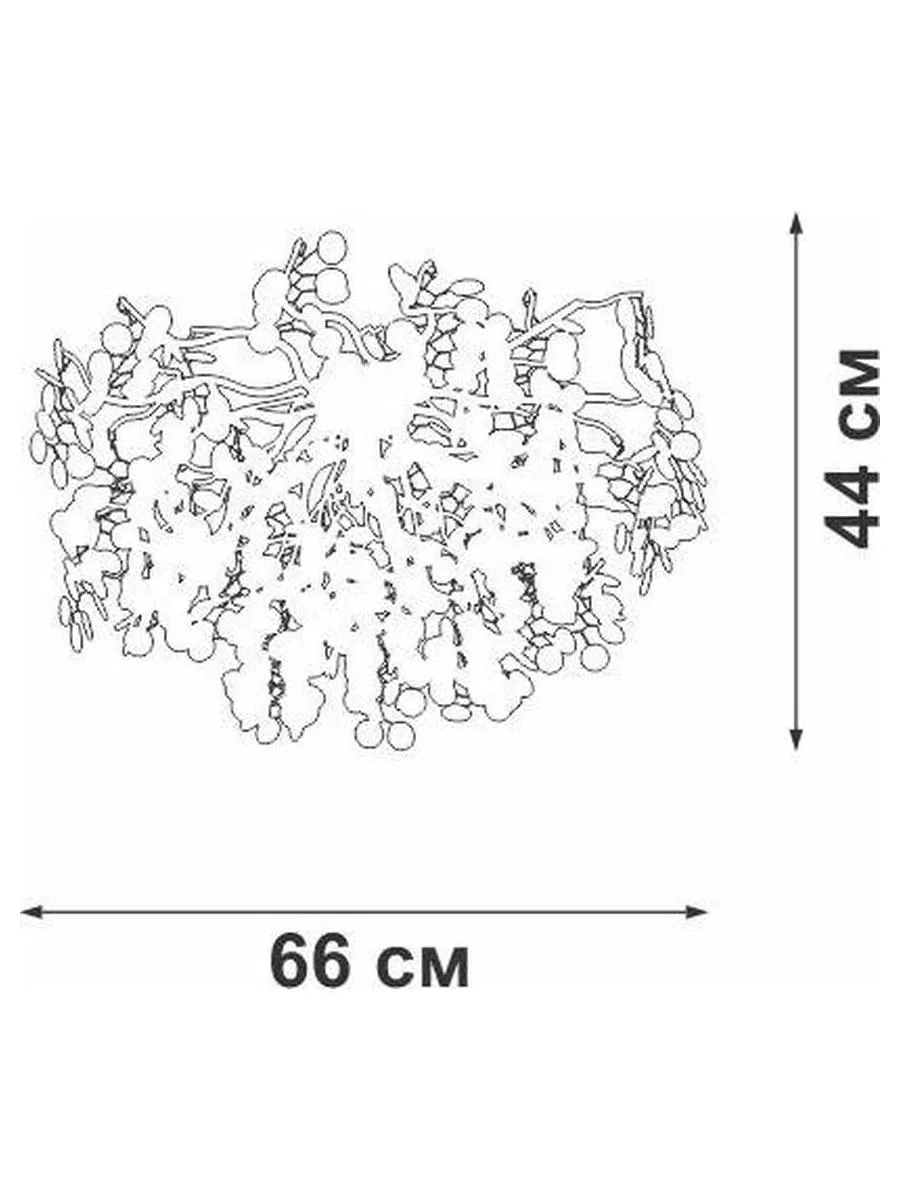 Люстра V2832-8/7PL, 7xG9 макс. 40Вт - фото 2