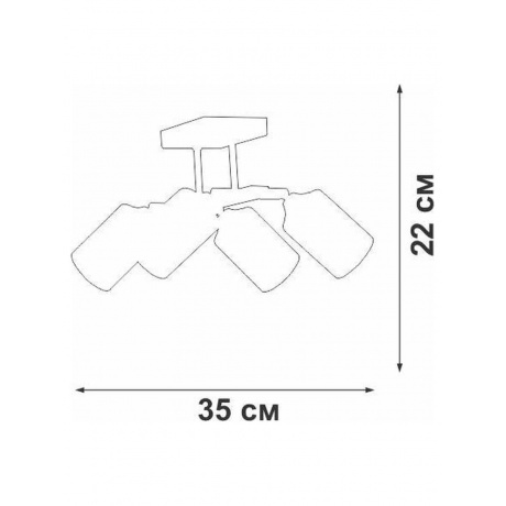 Люстра V2833-1/4PL, 4xE27 макс. 40Вт - фото 5