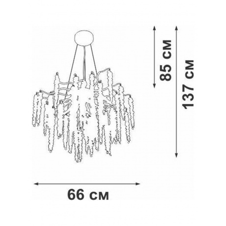 Люстра V2855-9/7S,  7xG9 макс. 40Вт - фото 4