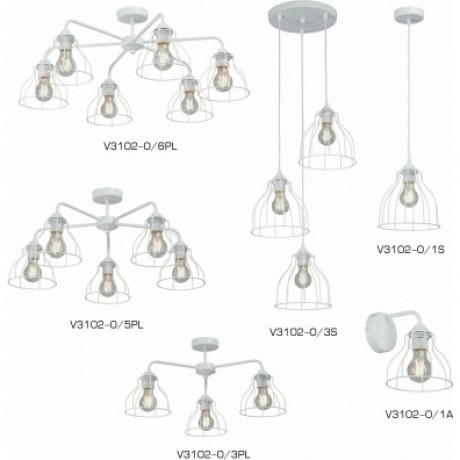 Люстра V3102-0/6PL, 6xE27 макс. 40Вт - фото 4
