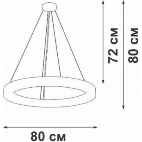 Люстра V3890-1/1S, LED 92Вт, 3900-4200К, 5405лм - фото 4