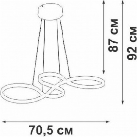 Люстра V3892-1/1S, LED 47Вт, 4000К, 2700лм - фото 5