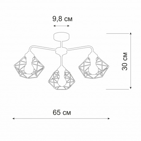 Люстра V4258-0/3PL, 3xE27 макс. 40Вт - фото 3