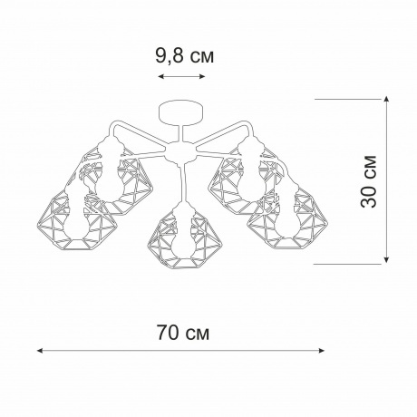 Люстра V4258-0/5PL, 5xE27 макс. 40Вт - фото 3
