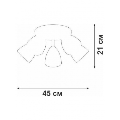 Люстра V4355-0/5PL, 5xE14 макс. 40Вт, плафон ПП - фото 5