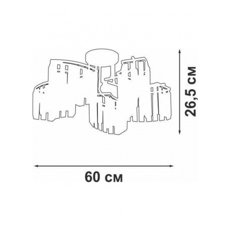 Люстра V5884-0/5PL, 5xE14 макс. 40Вт - фото 5