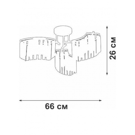Люстра V5884-0/6PL, 6xE14 макс. 40Вт - фото 4