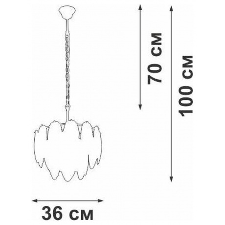Люстра V5887-8/4, 4xE14 макс. 40Вт - фото 5