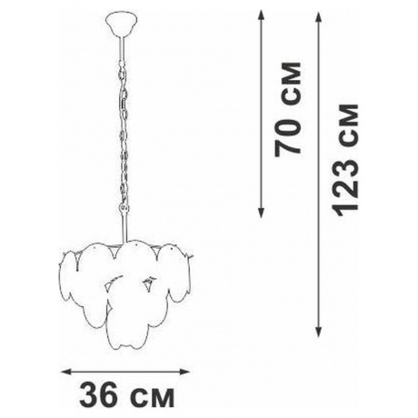 Люстра V5888-8/7, 7xE14 макс. 40Вт - фото 5