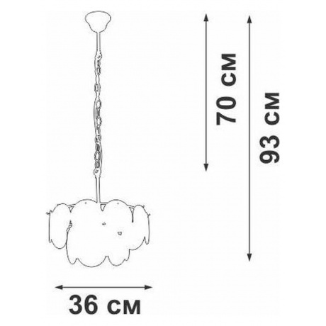 Люстра V5888-9/4, 4xE14 макс. 40Вт - фото 5