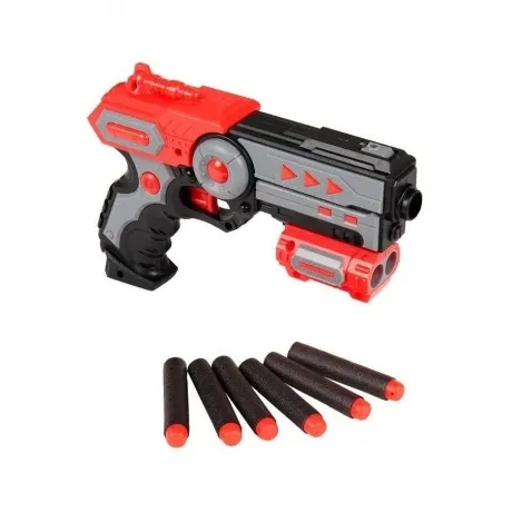 Бластер Speed Flight с мягкими пулями (6шт) в коробке с отделени...