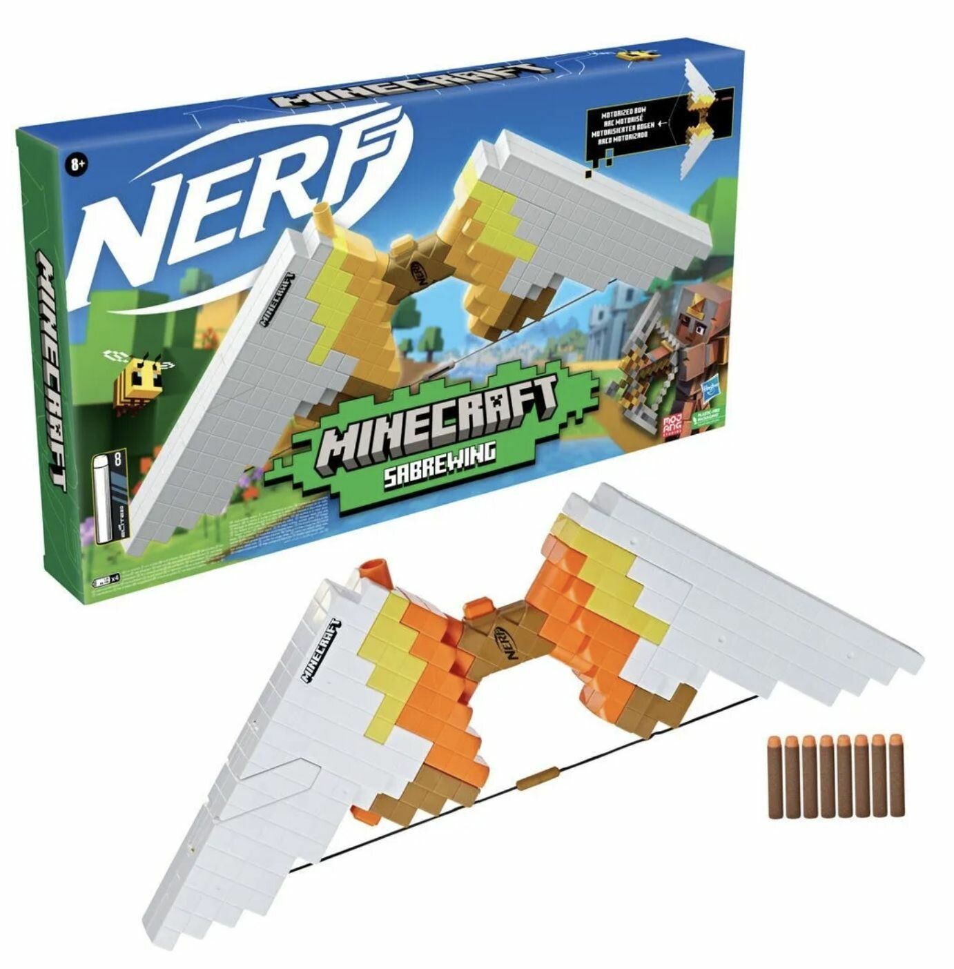 Бластер Hasbro Nerf Minecraft Sabrewing F4733EU4 hasbro бластер nerf зомби страйк переворот hasbro a9603eu4