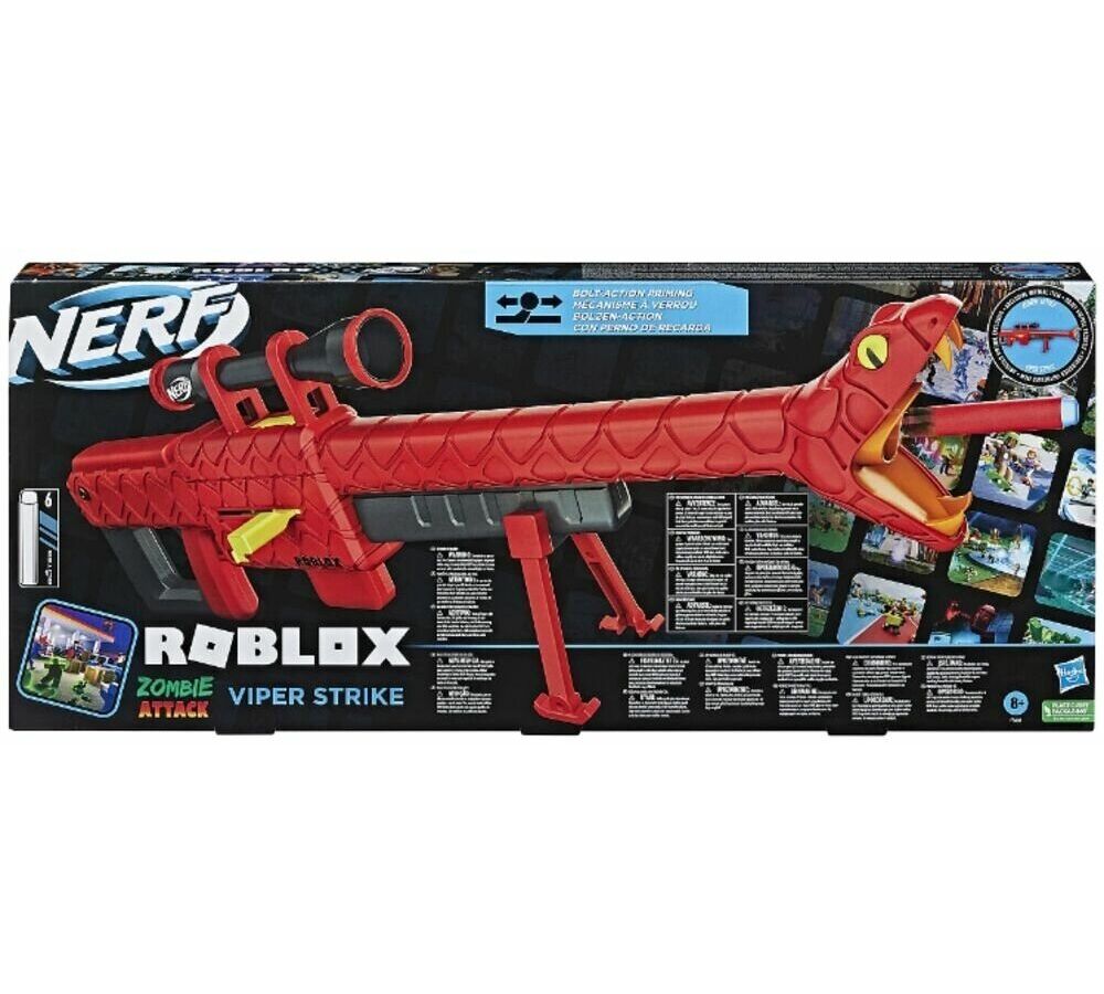 Бластер Hasbro Nerf ZOMBIE ATTACK VIPER STRIKE F5483EU4 игрушечное оружие nerf стрелы ультра 20 шт