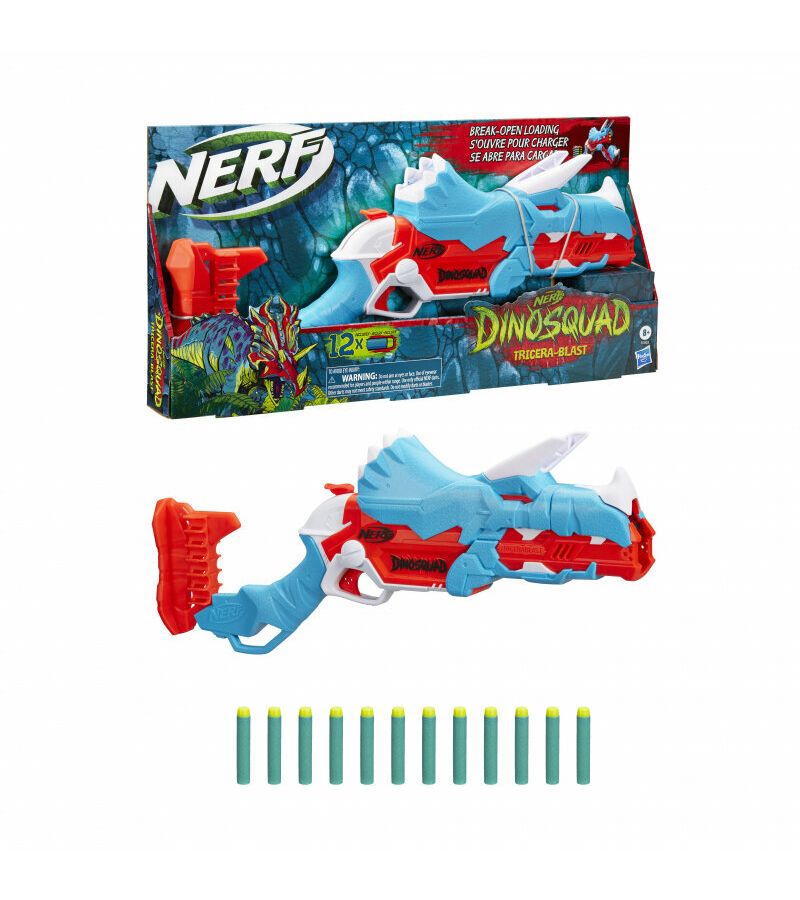 Бластер Hasbro Nerf Дино Трицерабласт F0803EU4 игрушечное оружие nerf игровой набор бластер дино рекс рэмпейдж