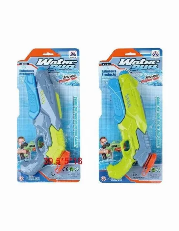 Бластер водный (длина 32см) на картоне одноструйный;салатовый