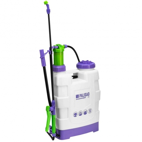 Опрыскиватель 12 л, ранцевый, с насосом, шлангом, разбрызгивателем Palisad - фото 1