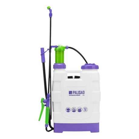 Опрыскиватель 12 л, ранцевый, с насосом, шлангом, разбрызгивателем Palisad - фото 2
