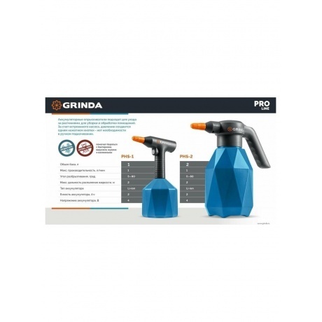 Опрыскиватель аккумуляторный GRINDA 2 л, PROLine (PHS-2) - фото 8
