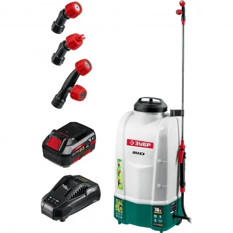 Опрыскиватель аккумуляторный ЗУБР 15 л, 1 АКБ 4 Ач, (ОПЛ-15-41) ...