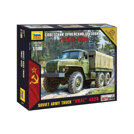 Сборная модель Zvezda 7417 Грузовик Урал 4320 - фото 1