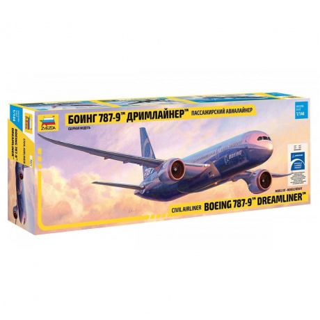 Сборная модель ZVEZDA 7021 Пассажирский авиалайнер Боинг 787-9 Дримлайнер 1420₽