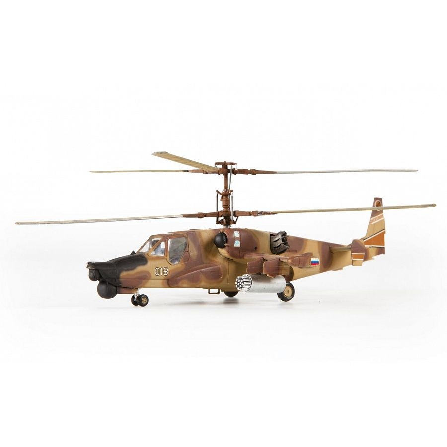 Сборная модель Российский ударный вертолет Черная акула Подарочный набор с клеем и красками 7216ПН