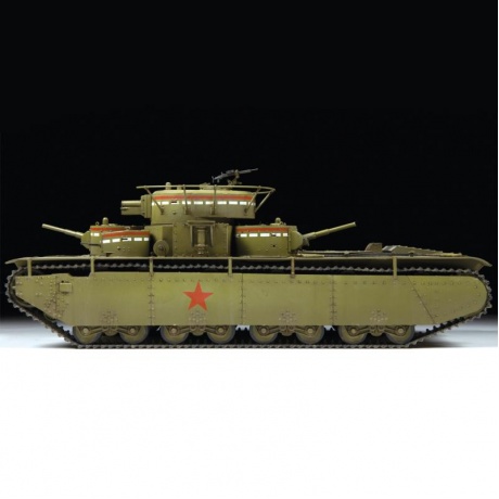 Сборная модель &quot;Советский тяжелый танк &quot;Т-35&quot; Подарочный набор с клеем и красками 3667ПН - фото 1