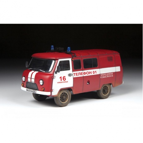 Сборная модель ZVEZDA 43001 Буханка. Пожарная служба. - фото 3