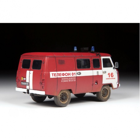 Сборная модель ZVEZDA 43001 Буханка. Пожарная служба. - фото 5