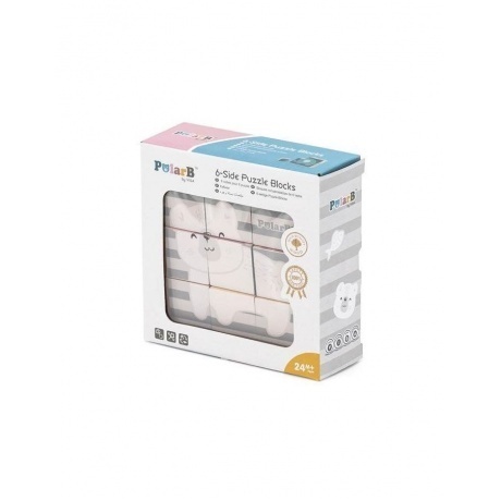 Блочный пазл "Зверята" в рамке 44024 - фото 2