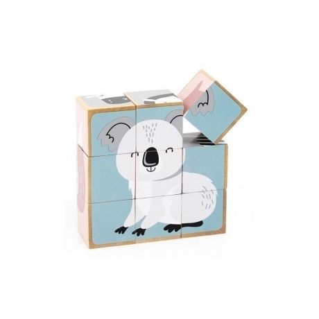 Блочный пазл "Зверята" в рамке 44024 - фото 3