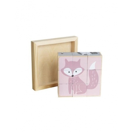 Блочный пазл "Зверята" в рамке 44024 - фото 7