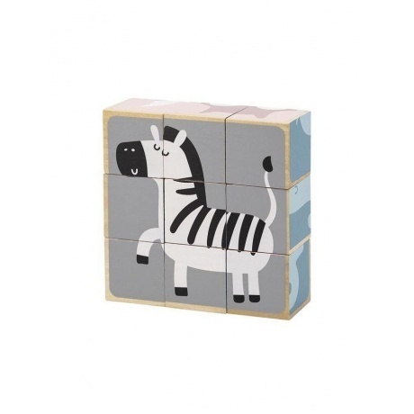 Блочный пазл "Зверята" в рамке 44024 - фото 9