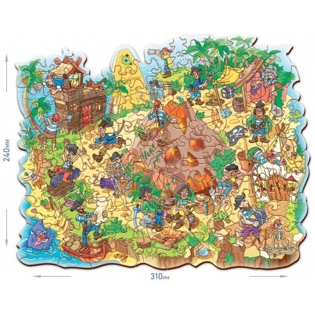 Фигурный деревянный пазл &quot;FUN ART collection&quot; Остров сокровищ  8330 - фото 2