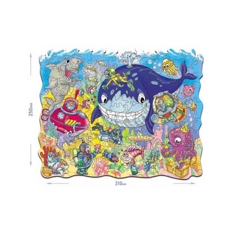 Фигурный деревянный пазл &quot;FUN ART collection&quot; Подводный мир  8372 - фото 2