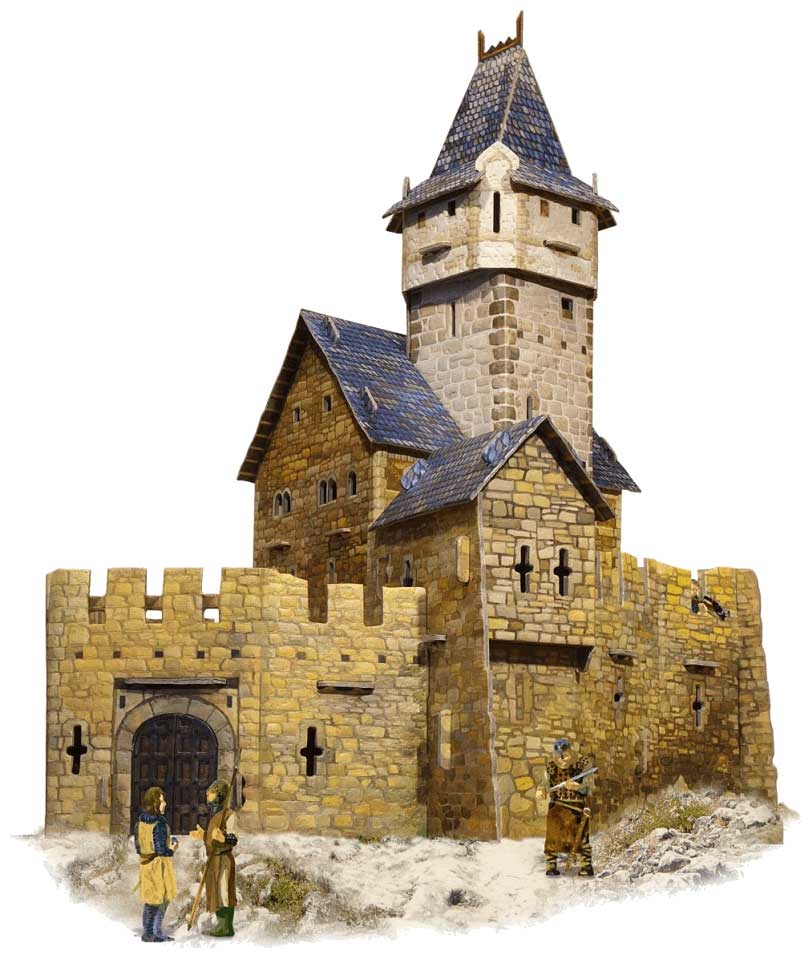 сборная модель умбум охотничий замок средневековый город 294 Сборная модель УмБум Охотничий замок Средневековый город 294