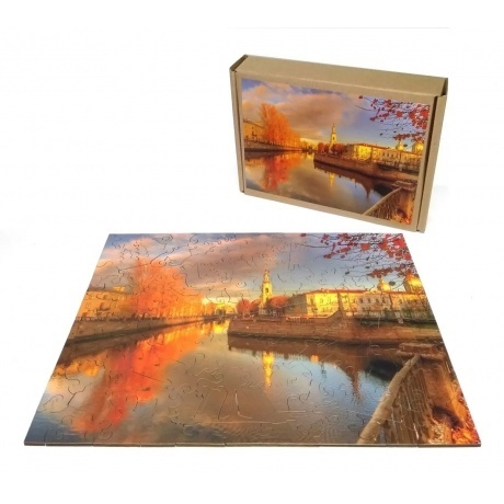 Фигурный деревянный пазл Alter Ego "Осень в Петербурге" арт.8296