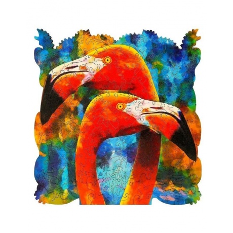 Фигурный деревянный пазл Нескучные игры ANIMAL ART Фламинго 118 дет арт8388 740₽